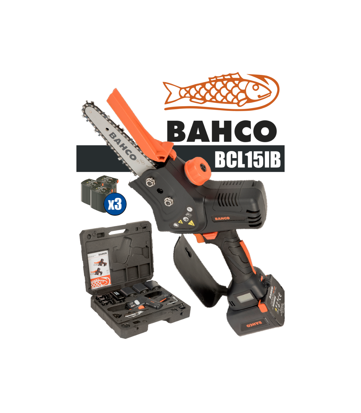 Motosierra eléctrica de poda Bahco BCL132 - Suministros Urquiza