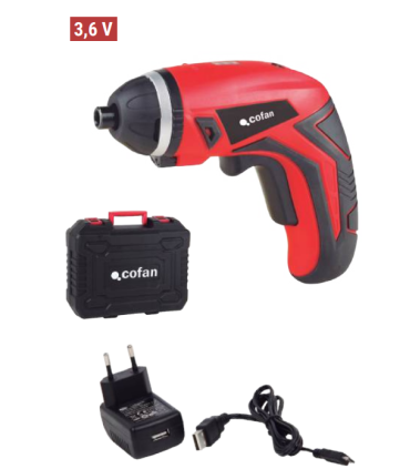 ATORNILLADOR DESTORNILLADOR A BATERÍA 3.6V