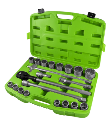 ESTUCHE DE HERRAMIENTAS CON 21 PIEZAS AUTOCLE 3/4" 12 CANTOS